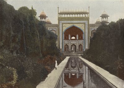 Agra, Entrance to the Taj Mahal by European Photographer